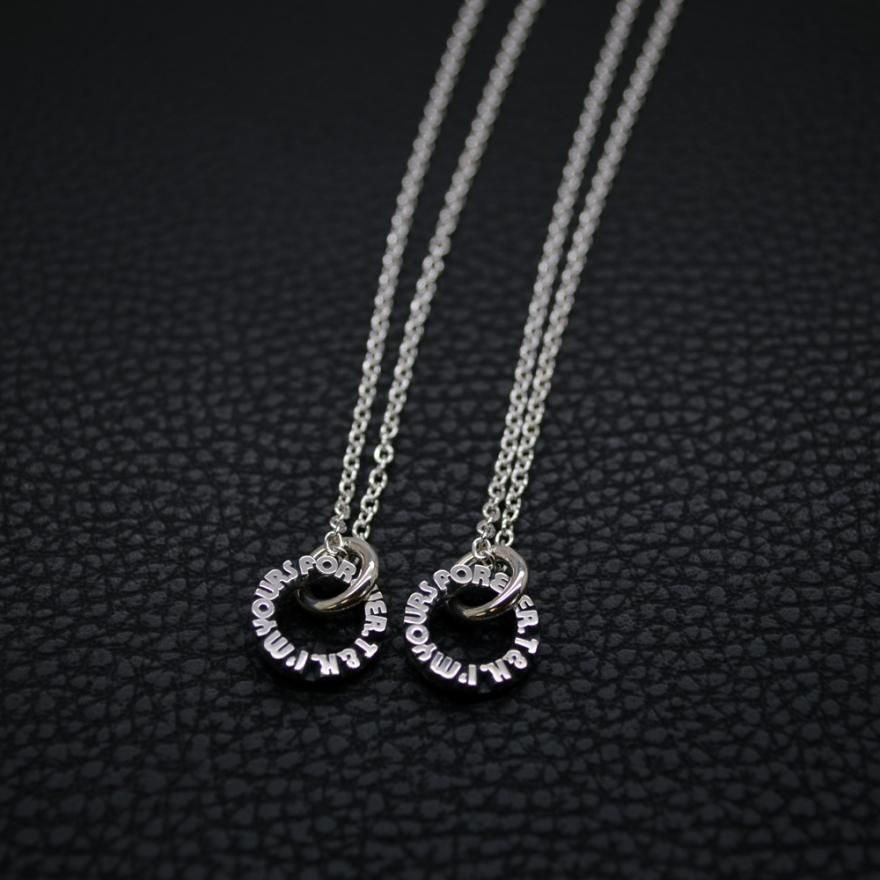■ペアネックレス刻印 I'M YOURS FOREVER.T&K.