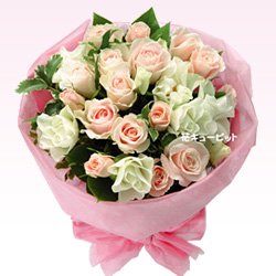 ピンクスプレーバラの花束 花キューピット