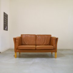2seater leather sofa(LBR)/UD8270