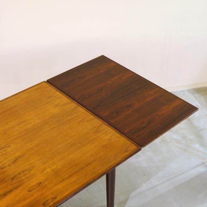 goen_brocanteビンテージ スクエアダイニングテーブル チーク エクステンションダイニングテーブル スクエア（正方形