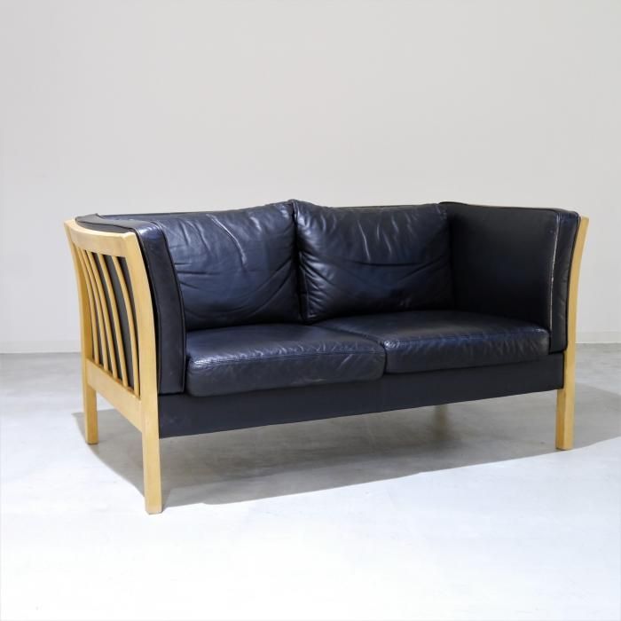 UU_A033 | STOUBY(ストービー)社の革張り2Pソファ（北欧ビンテージ