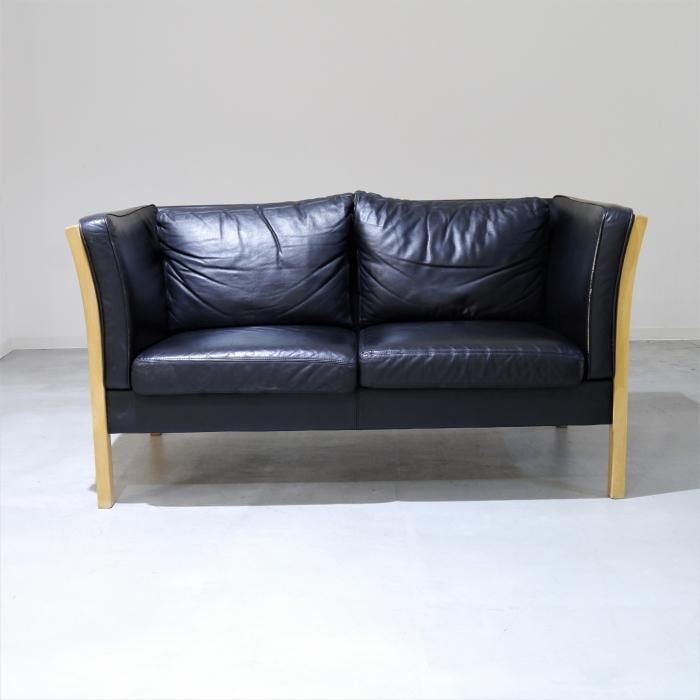 UU_A033 | STOUBY(ストービー)社の革張り2Pソファ（北欧ビンテージ