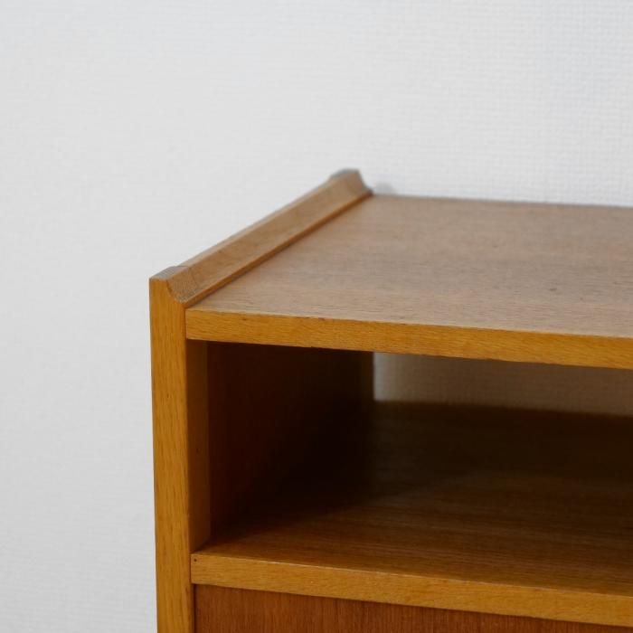 UD10327｜チーク＆オーク材の1段チェスト / サイドテーブル/北欧