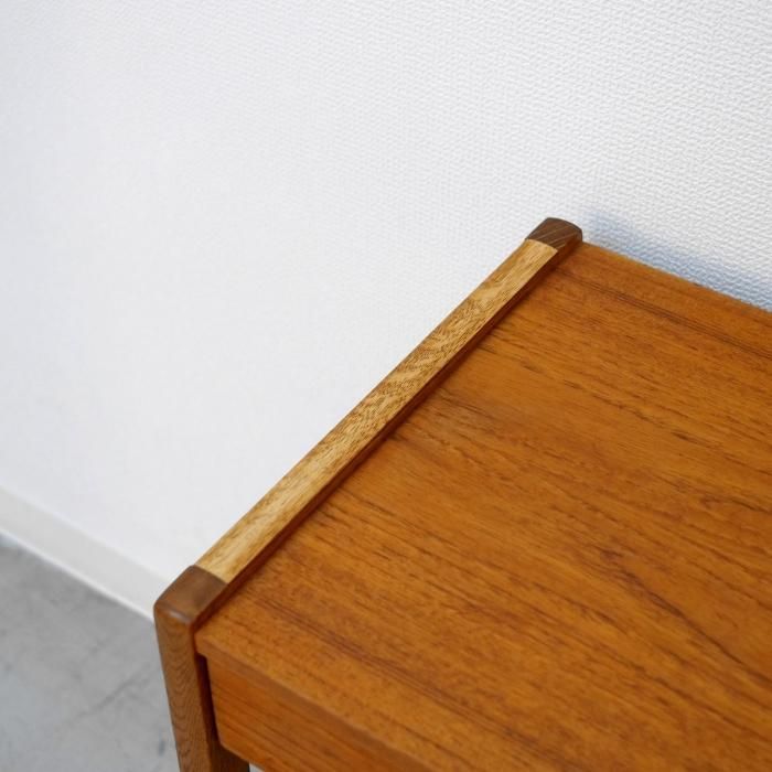 S*送様 チーク サイドボード チェスト 北欧 ミッドセンチュリー ヴィンテージ UD10329｜チーク＆オーク材の1段チェスト /北欧ビンテージ家具/ミッド