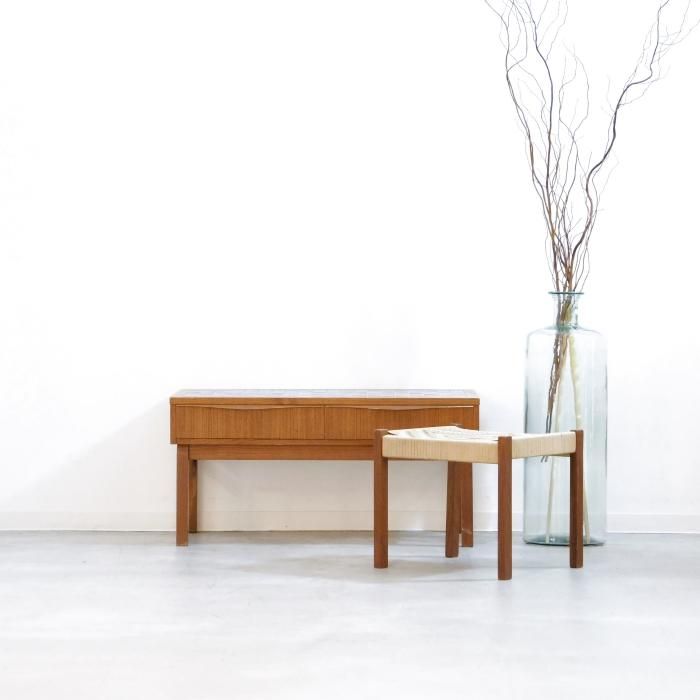 北欧 デンマーク ヴィンテージ チーク 2段 スモールチェスト 北欧ビンテージ家具/デンマーク製/ベッドサイドチェスト/チーク/2段