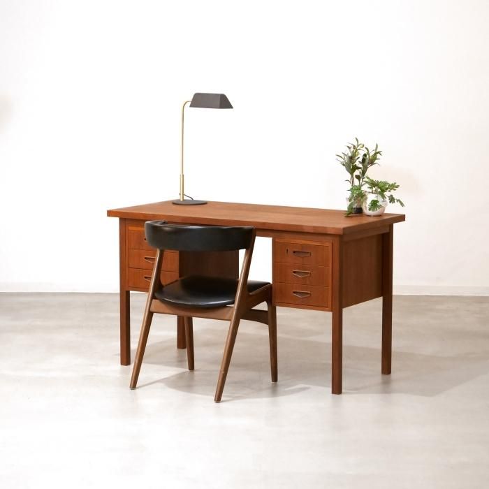 UD12072｜両袖デスク（チーク） 北欧ビンテージ家具/ミッド