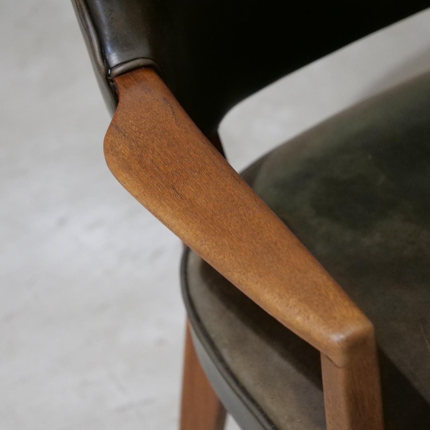 vintage レザーチェア ヴィンテージ ウッド アイアン レザー チェア タイプ1｜VINTAGE WOOD