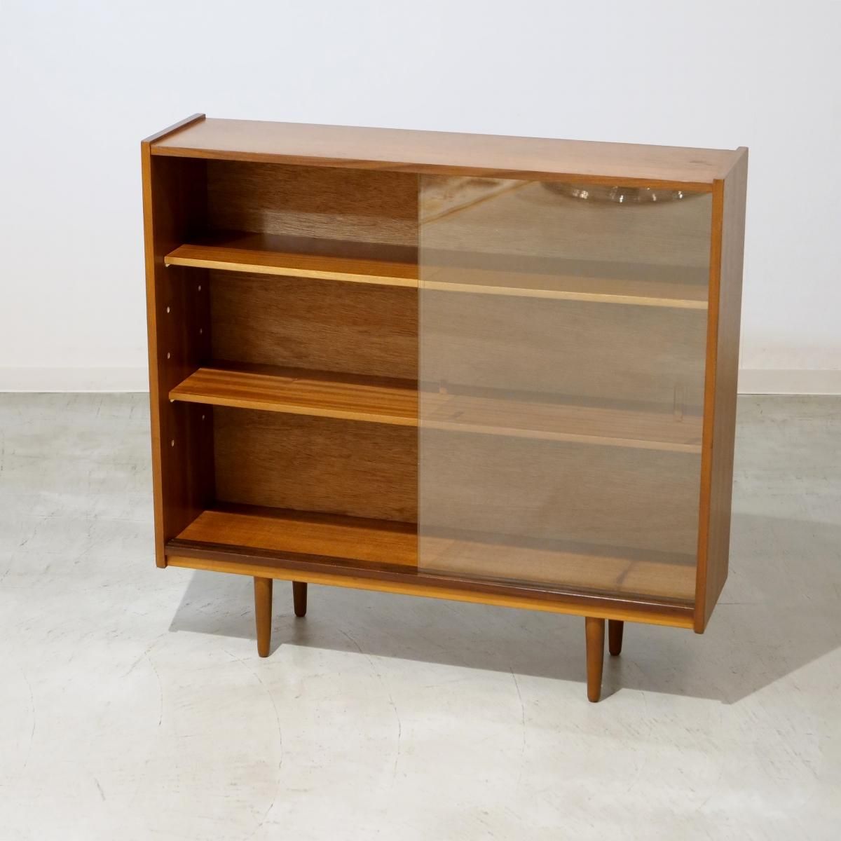 海外ブランド  GC1595｜ガラスキャビネット（チーク）北欧ビンテージ家具 スチールラック・メタルラック