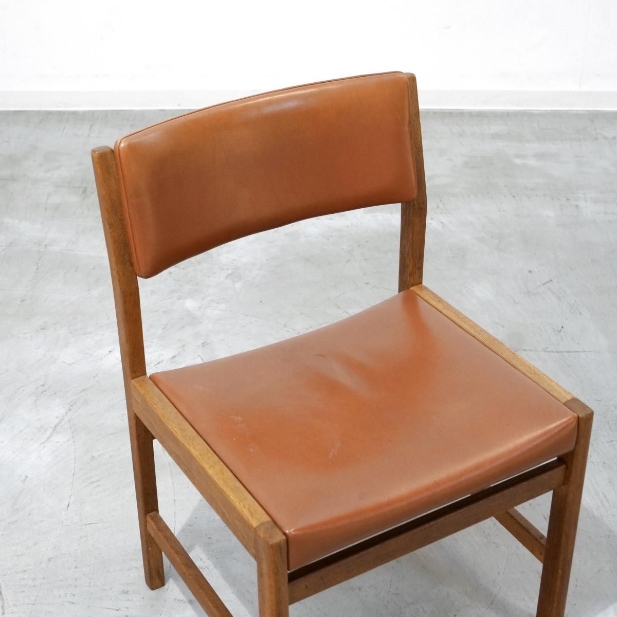 木製ダイニングチェア オーク レザー
