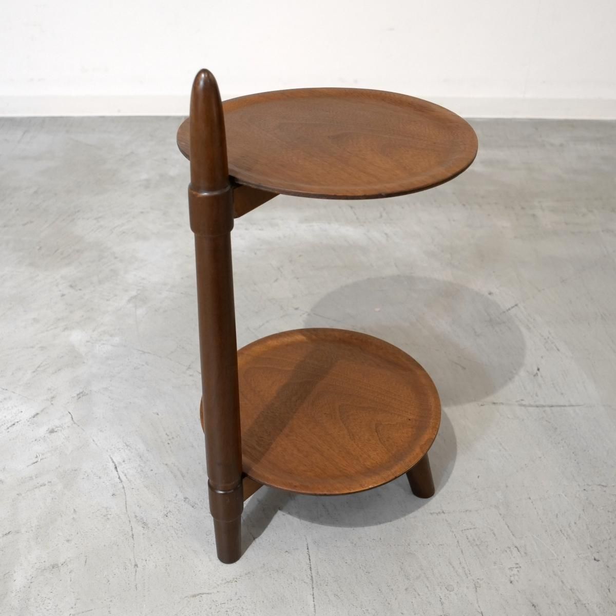 国産ユーズド ヴィンテージ サイドテーブル UD14235｜サイドテーブル（チーク＆ウォールナット）Edmund Jørgensen