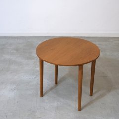 デザイナーズ｜ラウンドサイドテーブル（幅59cm/チーク）ポール・ハンデバッド｜ST2206-1 