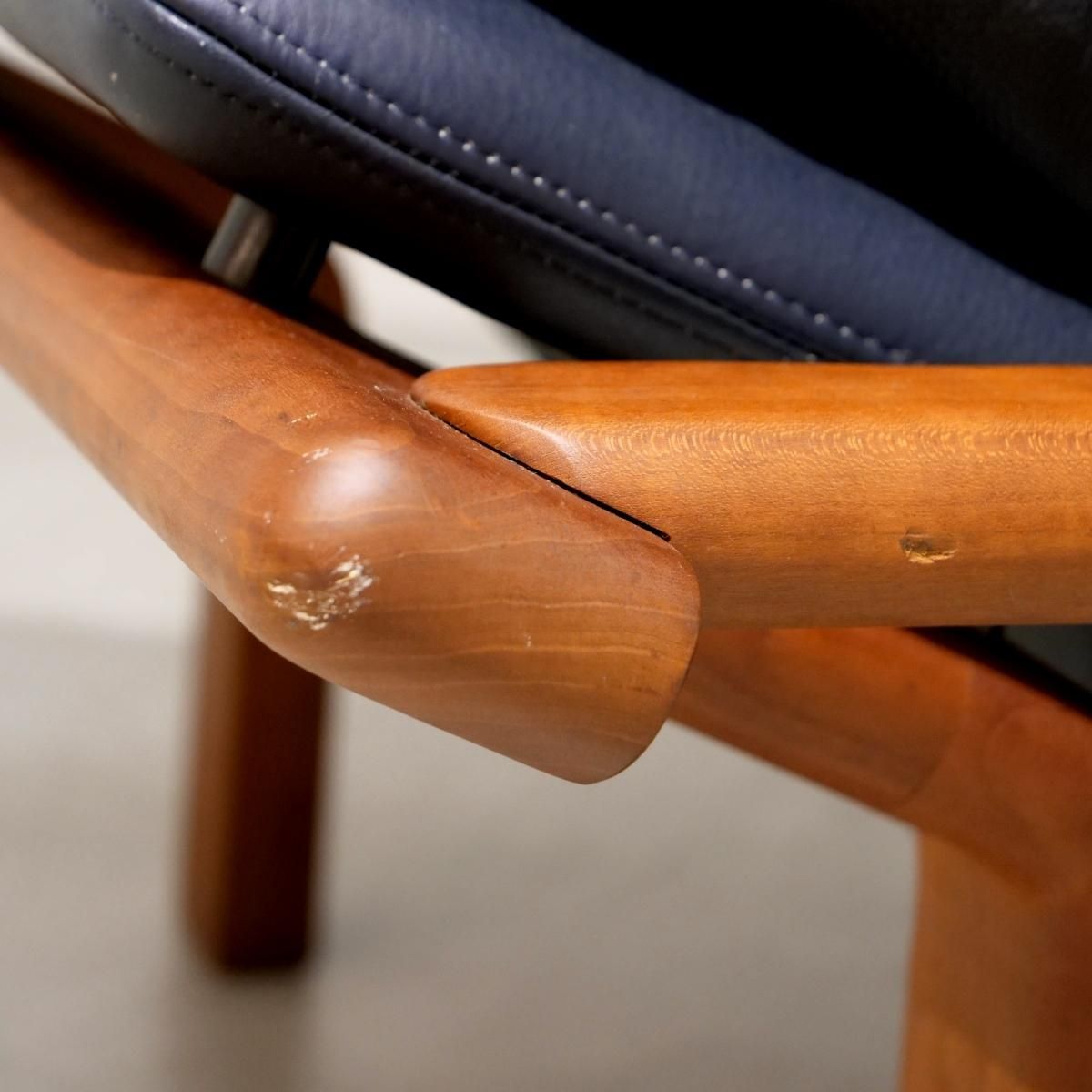 北欧ヴィンテージ☆1970s／デンマーク／3Ｐソファ／チーク材無垢／本革シート ヴィンテージ デンマーク製 チーク材×オーク材 3シーターソファ