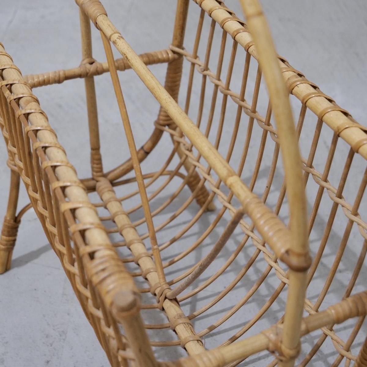 vintage ヴィンテージ マガジンラック　かご vintage ヴィンテージ マガジンラック かご