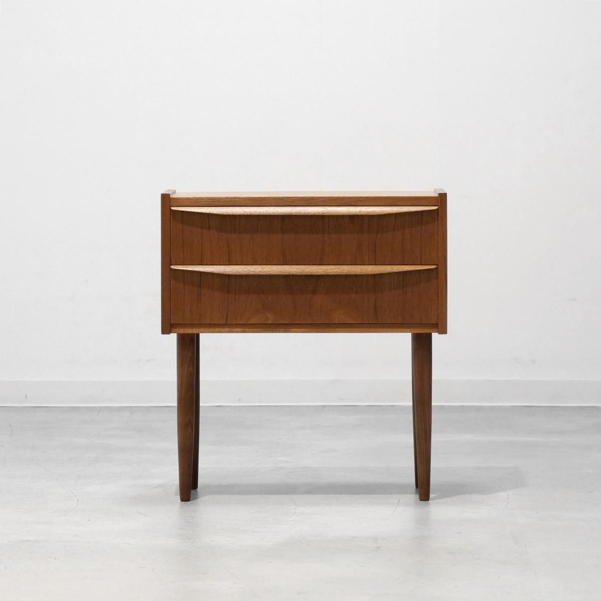 北欧 デンマーク ヴィンテージ チーク 2段 スモール チェスト