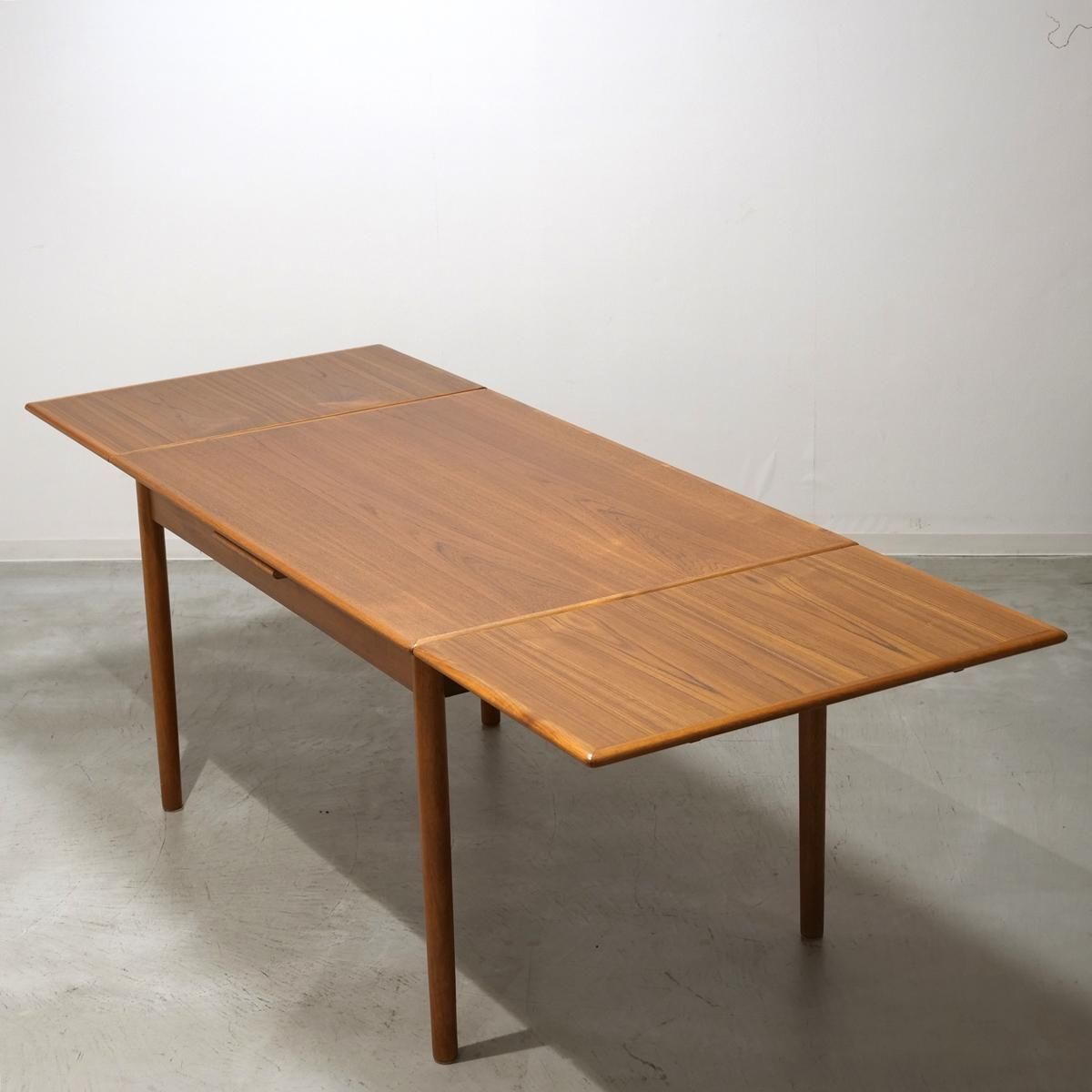 DT3010｜伸長式ダイニングテーブル（幅127cm・チーク）デンマーク