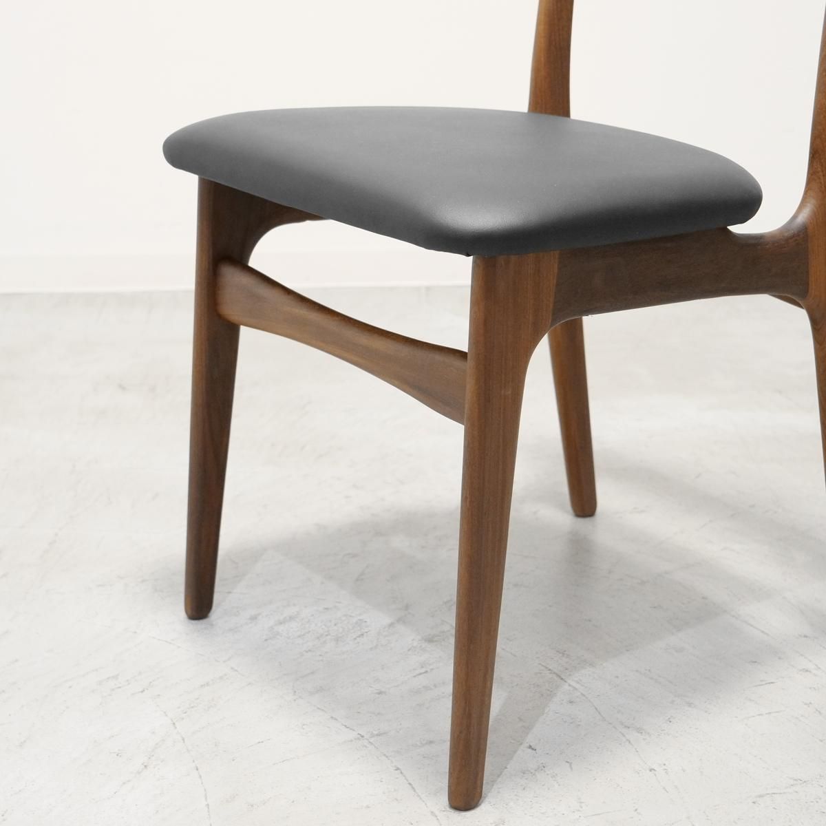 デンマーク ヴィンテージ チェア　本革　Schionning & Elgaard UD18113｜ダイニングチェア（チーク）Schionning & Elgaard