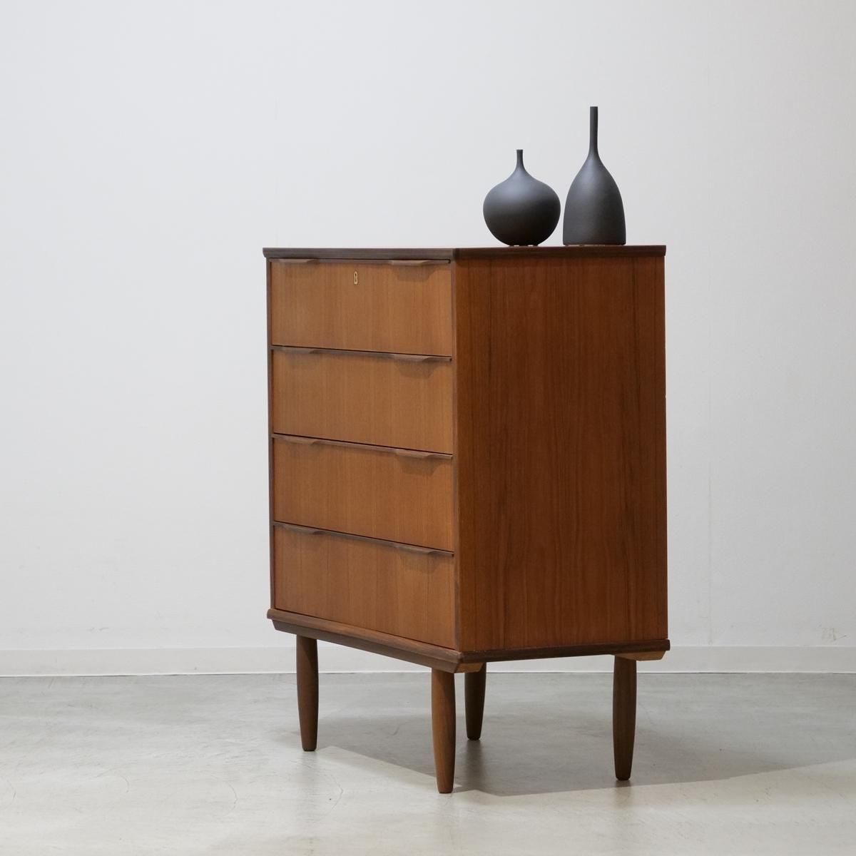 UD20547｜4段チェスト/チーク｜北欧ビンテージ家具