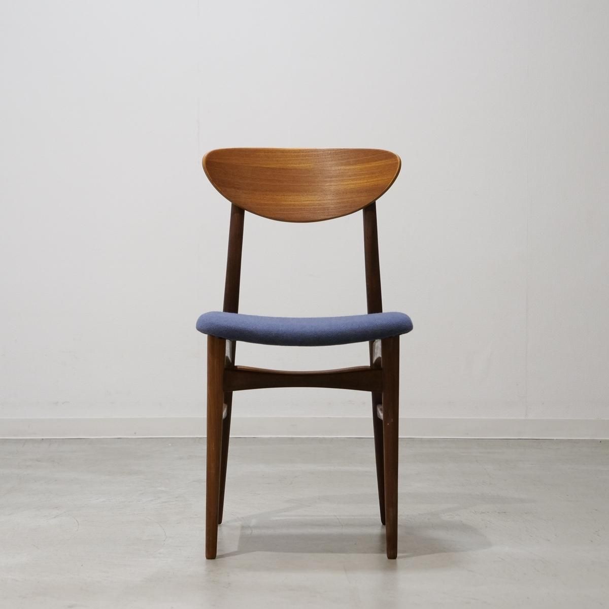 イギリスヴィンテージ チーク ダイニングチェア アイボリー 北欧家具 座面張替済 英国ヴィンテージ ダイニングチェア / 張替済 – rocca rocca