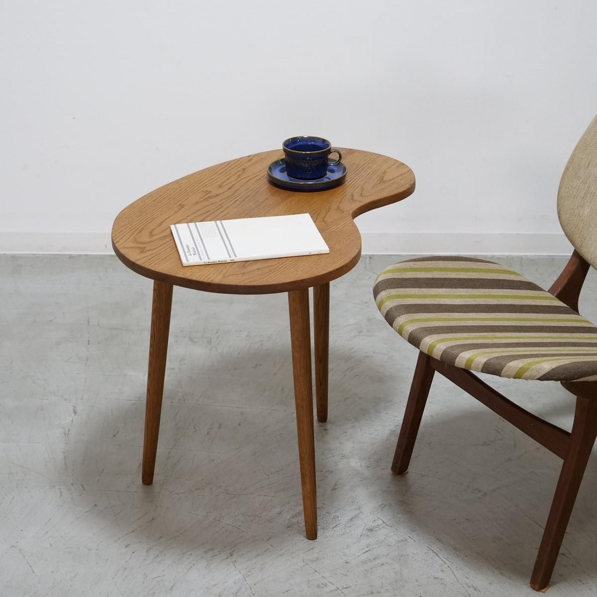 UD21085｜ギドニーサイドテーブル（オーク）北欧ビンテージ家具