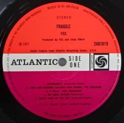 yes fragile レコード トップ