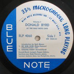 DONALD BYRD / AT THE HALF NOTE CAFE VOL.1（中古レコード 