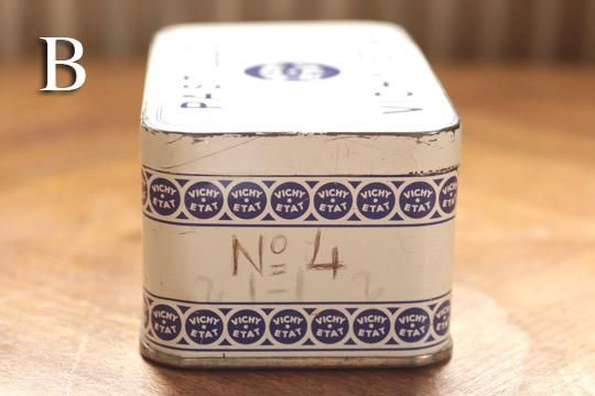 mineraline DU DR ティン缶　フランスアンティーク　パウダー缶 国内即発送】 mineraline パウダー缶 フランスアンティーク