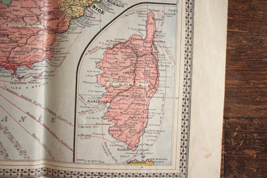 フランス アンティーク 古い 世界地図 1662年のものの初期のリプリント-