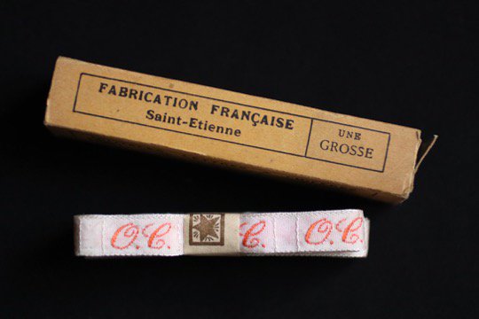 未開封 アンティーク イニシャル刺繍テープ OC - フランスアンティーク 