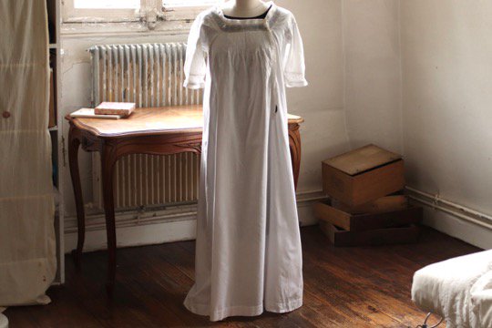 1900's フランス アンティーク ワンピース ナイトドレス
