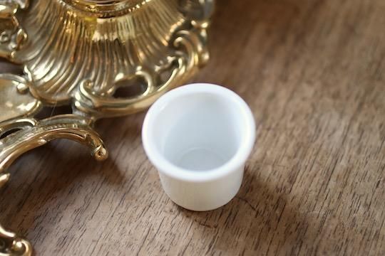 フランスアンティーク インクポット インク壺 花柄 ペン置き 小物入れ アンティーク インク壺 ペン置き