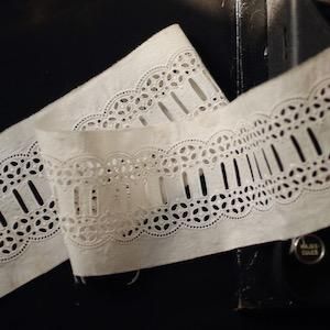 フランスアンティーク レースとリボンワーク パリ発送】L2576