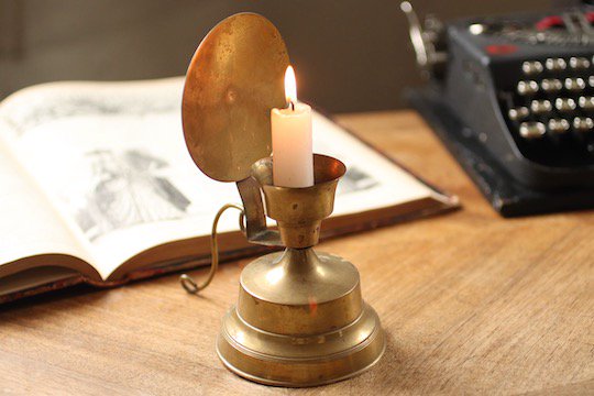 フランス アンティーク 真鍮 キャンドルスタンド 手燭台 - フランス