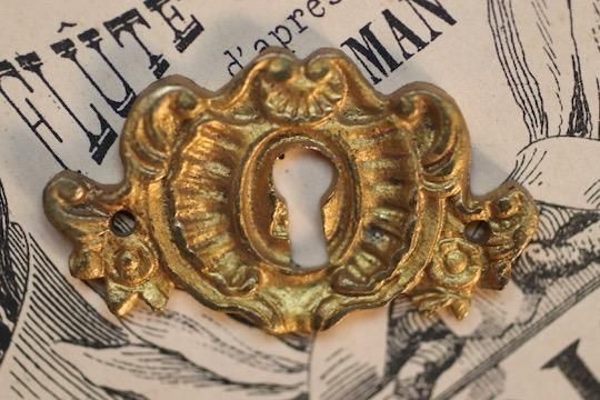最終値下げ！フランスアンティークの鍵穴飾り3個セット☆真鍮