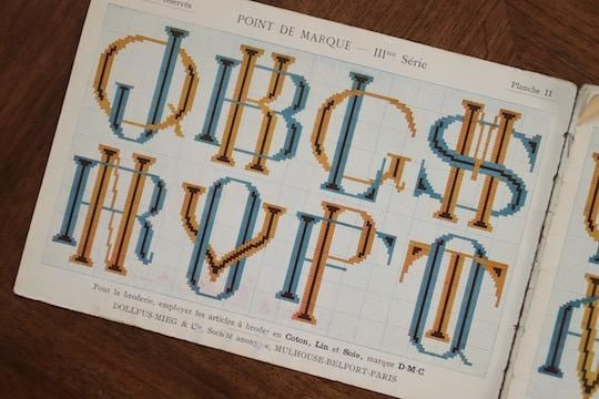 DMCヴィンテージクロスステッチ図案集 POINT DE MARQUE 1-6冊 BIBLIOTHEQUE DMC - POINT DE MARQUE 3E SERIE（DMC クロス