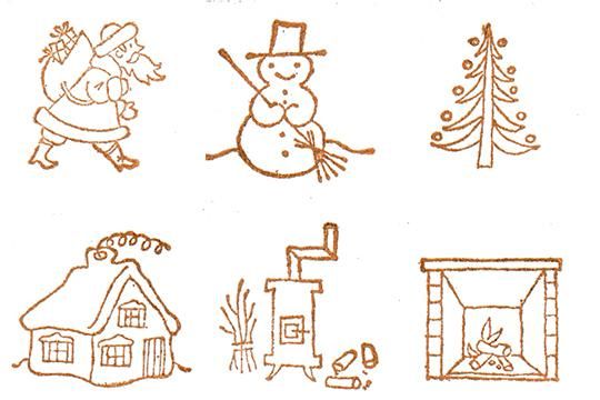 フェルナン・ナタン社 L'HIVER（冬シリーズ）スタンプ 12