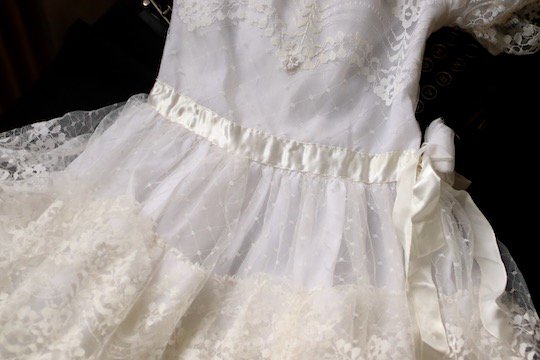 ヴィンテージ ドール用ドレス　ホワイト - フランスアンティーク雑貨 Mille Chats