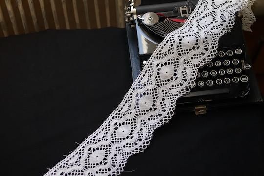 フランス購入　アンティーク　レースクロス　スカラップ フランス購入 アンティーク レースクロス スカラップ