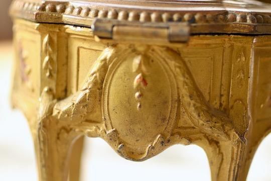 フランス ヴィンテージ 装飾ジュエリーボックス ブロンズ製 フランス ヴィンテージ 装飾ジュエリーボックス ブロンズ製