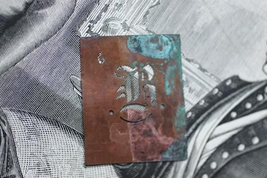 刺繍用 アンティークモノグラム ステンシルプレート 