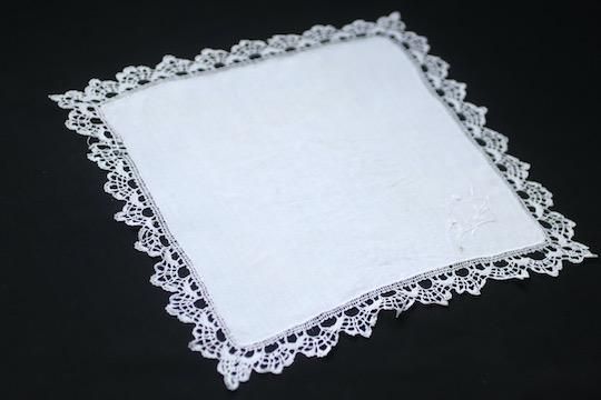 ボビンレース ハンカチ 29x30cm - フランスアンティーク雑貨