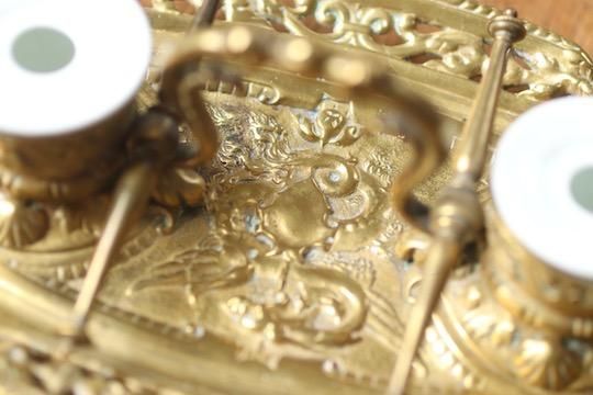 アンティーク インク壺　ペントレイ アンティークインクボトルとトレイセット o-444 | Ivy