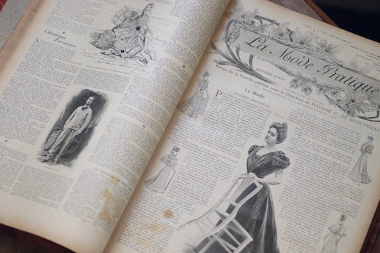 アンティーク 1898年 フランスのファッション新聞-