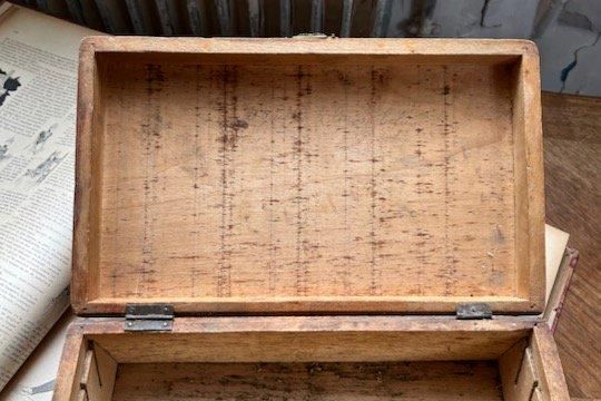 フランス アンティーク 木箱 EPINGLES CHEVEUX BOHIN - フランス