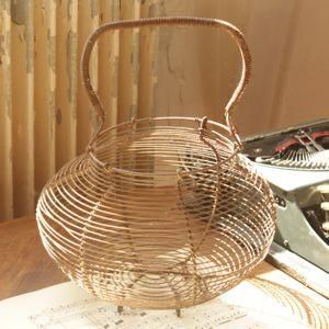 フランスアンティーク金属製バスケット