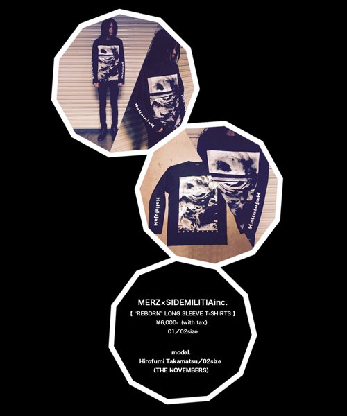 Official Artist Goods / バンドTなど ｜MERZ(THE NOVEMBERS) × SIDEMILITIA inc.　 “REBORN” LONG SLEEVE T-SHIRTS　商品画像10