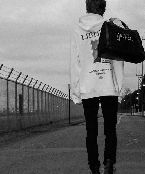 NIL DUE / NIL UN TOKYO LEATHER MASKING CANVAS TOTE LARGE