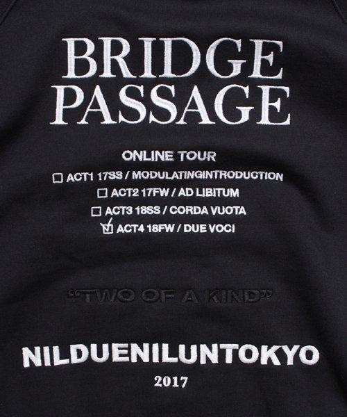 NIL DUE / NIL UN TOKYO / ニル デュエ / ニル アン トーキョー ｜ BRIDGE PASSAGE BIG HOODIE / BLK　商品画像7