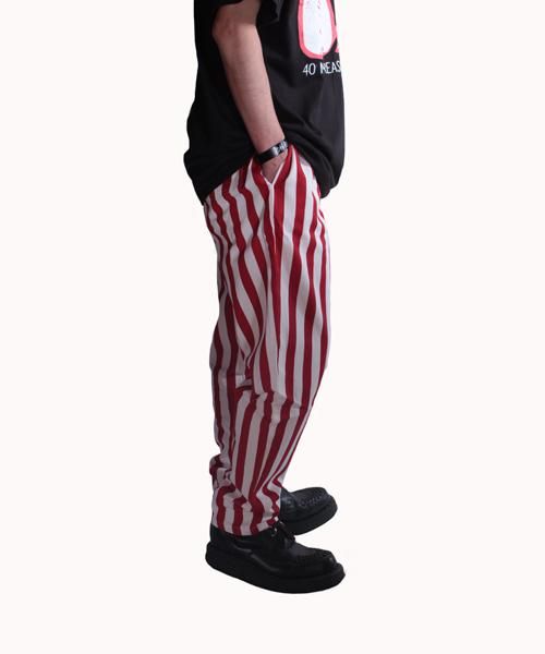COOKMAN / クックマン【 CHEF PANTS / WIDE STRIPE RED