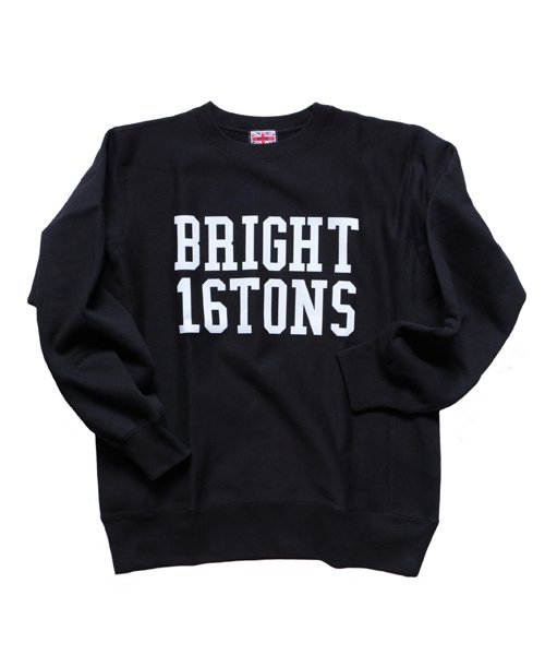 RALEIGH / ラリー（RED MOTEL / レッドモーテル） ｜  RALEIGH ”BRIGHT 16TONS” REVERSE WEAVE C/N SWEAT (BLACK)　商品画像