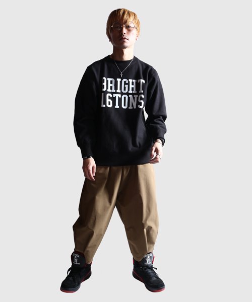 RALEIGH / ラリー（RED MOTEL / レッドモーテル） ｜ RALEIGH ”BRIGHT 16TONS” REVERSE WEAVE C/N SWEAT (BLACK)　商品画像12